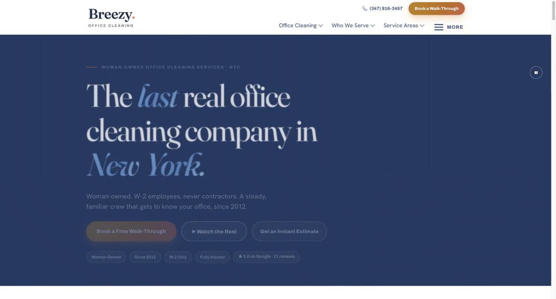 The new Breezy Cleaning NYC website